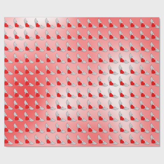 Flying Hearts Tilt Geschenkpapier (Flach)