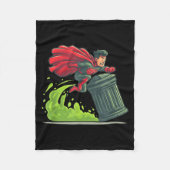 Flying Hero With Trash Can Costume For Take Out Th Fleecedecke (Vorderseite)