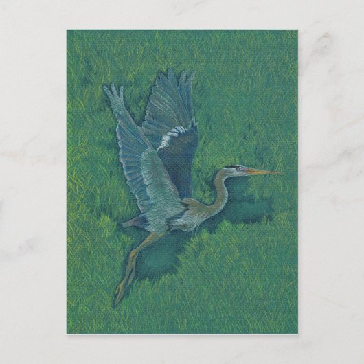 Flying Heron Postkarte (Vorderseite)