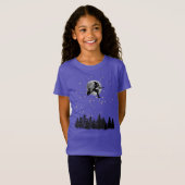 Flying Hexe Above Forest on a Full Moon Night T-Shirt (Vorne ganz)