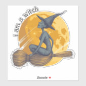 Flying Hexe Aufkleber (Blatt)