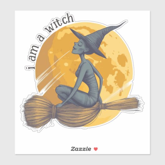 Flying Hexe Aufkleber (Blatt)