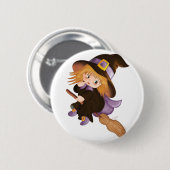 Flying Hexe Button (Vorne & Hinten)