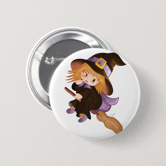Flying Hexe Button (Vorne & Hinten)