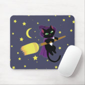 Flying Hexe Cat Mousepad (Mit Mouse)