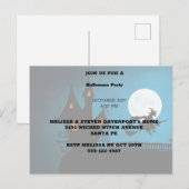 Flying Hexe Einladungspostkarte (Vorne/Hinten)