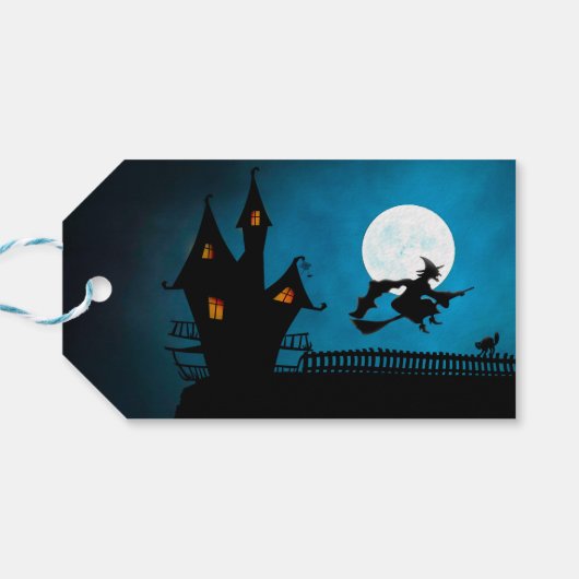 Flying Hexe Geschenkanhänger (Rückseite Horizontal)