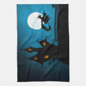 Flying Hexe Geschirrtuch (Vertikal)