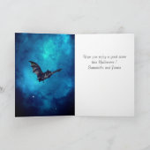 Flying Hexe Halloween Gruß Karte (Innenseite)