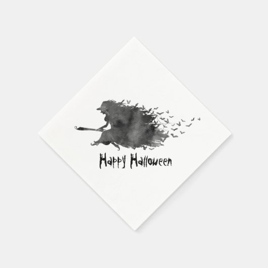Flying Hexe Halloween Paper Napkins Serviette (Ecke)