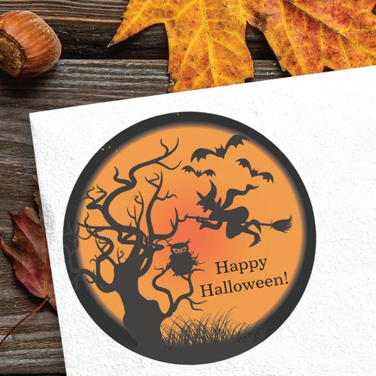 Flying Hexe Happy Halloween Sticker