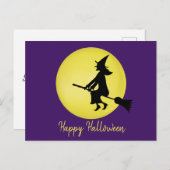 Flying Hexe in der Mondlicht-Karte Postkarte (Vorne/Hinten)