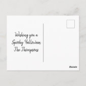 Flying Hexe in der Mondlicht-Karte Postkarte (Rückseite)