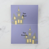 Flying Hexe in Halloween-Nacht Karte (Innenseite)