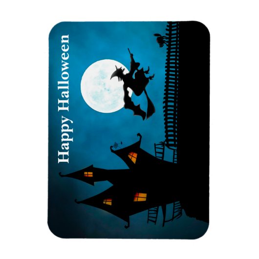 Flying Hexe Magnet (Vertikal)