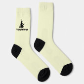 Flying Hexe on Yellow - Happy Halloween - Socken (Rechts)