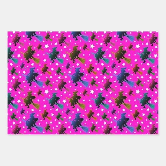 Flying Hexe-Packpapier-Set Geschenkpapier Set (Vorderseite 2)