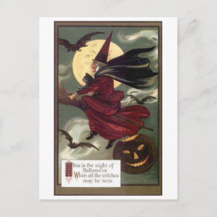 Flying Hexe Postkarte