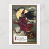Flying Hexe Postkarte (Vorderseite)