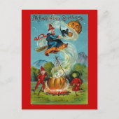 Flying Hexe Postkarte (Vorderseite)