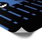 Flying Hexe, Pumpkins, Cat Contemporary Poster (Ecke)