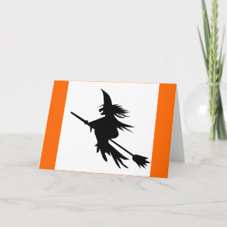Flying Hexe Shadow | Vintage Halloween-Klassik Karte