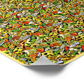 Flying Hexe und ihre Katze - Versteckter 3D-Druck Poster (Ecke)