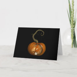 Flying Hexenkarte Pumpkin Halloween-Karte Karte