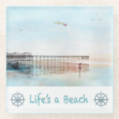 Flying High at Low Tide Glasuntersetzer (Vorderseite)