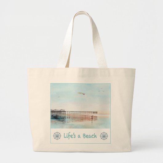 Flying High at Low Tide Tote Bag Jumbo Stoffbeutel (Vorne)