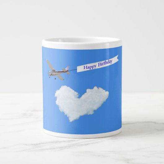 Flying High Birthday Banner Jumbo-Tasse (Vorderseite)