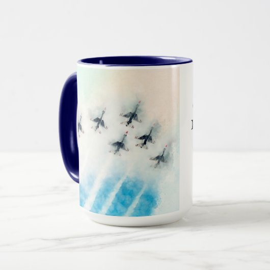 Flying High: Die USAF Thunderbird Custom Tasse (Vorderseite Links)