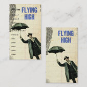 Flying High Steampunk Collage Visitenkarte (Vorne/Hinten)