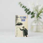 Flying High Steampunk Collage Visitenkarte (Stehend Vorderseite)
