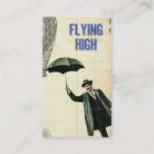 Flying High Steampunk Collage Visitenkarte (Rückseite)