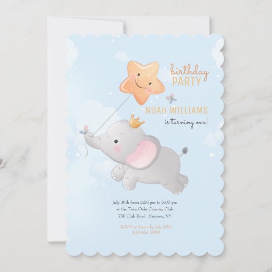 Flying High Whimsical Birthday Party Einladung (Vorderseite)