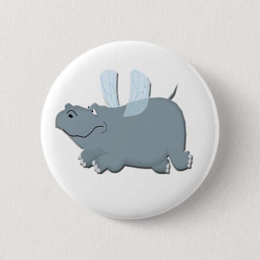 Flying Hippo Button (Vorderseite)
