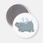 Flying Hippo Magnet (Vorderseite/Rückseite)