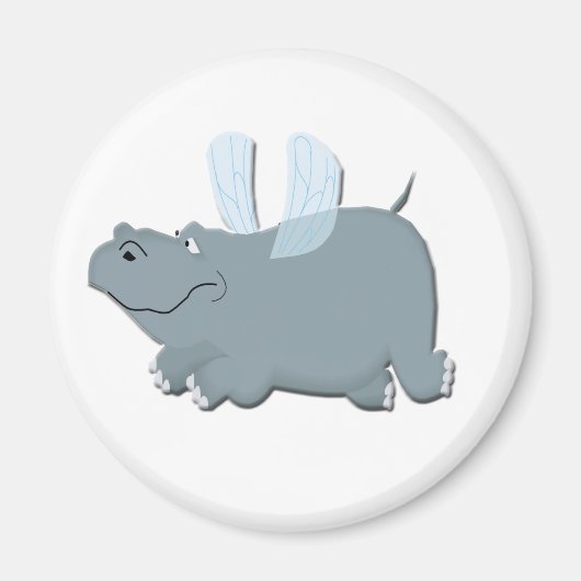 Flying Hippo Magnet (Vorne)