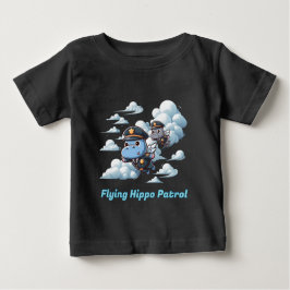 "Flying Hippo Patrol" Baby T-shirt