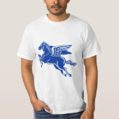 Flying Horse - Navy Blue and White T - Shirt (Vorderseite)