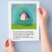 Flying House Reisen Zuhause lustige fröhliche fröh Flyer (Hand)