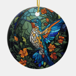 Flying Humming Bird farbenfroh gesteinigtes Glas Keramik Ornament