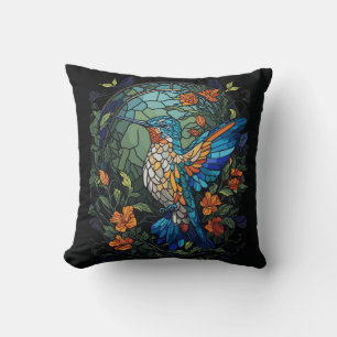 Flying Humming Bird farbenfroh gesteinigtes Glas Kissen