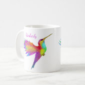 Flying Hummingbird Individuelle Name Tasse (Vorderseite Links)