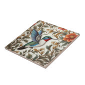 Flying Hummingbird William Morris Inspired Fliese (Seite)