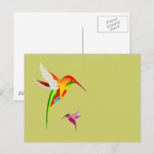 Flying Hummingbirds Postkarte (Vorne/Hinten)