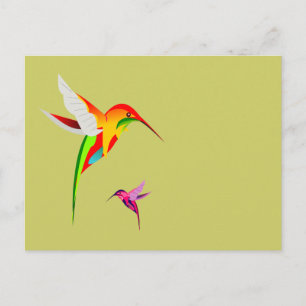 Flying Hummingbirds Postkarte
