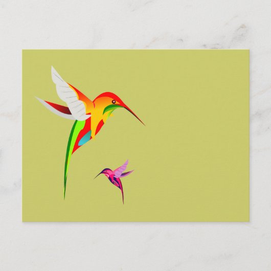 Flying Hummingbirds Postkarte (Vorderseite)