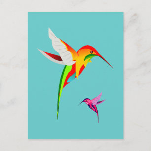 Flying Hummingbirds Postkarte